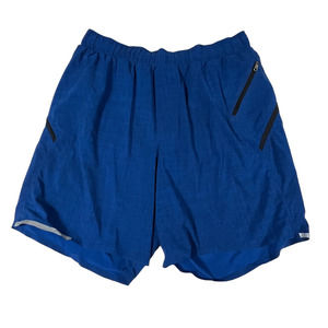 Lululemon Athletic Pace Breaker Shorts Cobalt Blue Solid Lined M 6'' Inseam